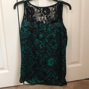 Express lacy patterned top